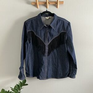 Let Me Be Fringe Western Shirt